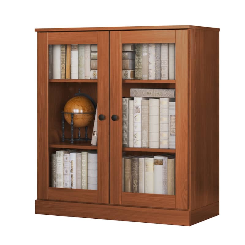 100% Solid Wood 3-shelf Bookcase with Optional Doors by Palace Imports