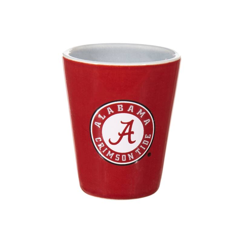 4-Piece Ceramic and Glass 2 oz. Shot Glass Set, University of Alabama