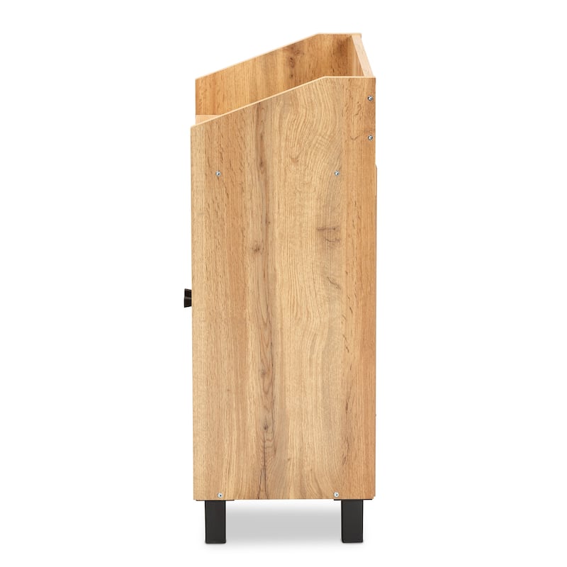 Rossin Modern 2-Door Entryway Shoe Storage Cabinet with Top Shelf