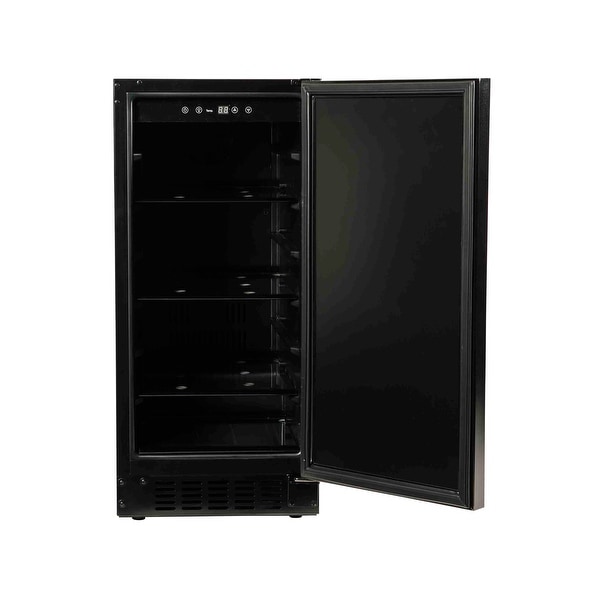 15" Refrigerator with Solid Overlay Door. Opens flyout.