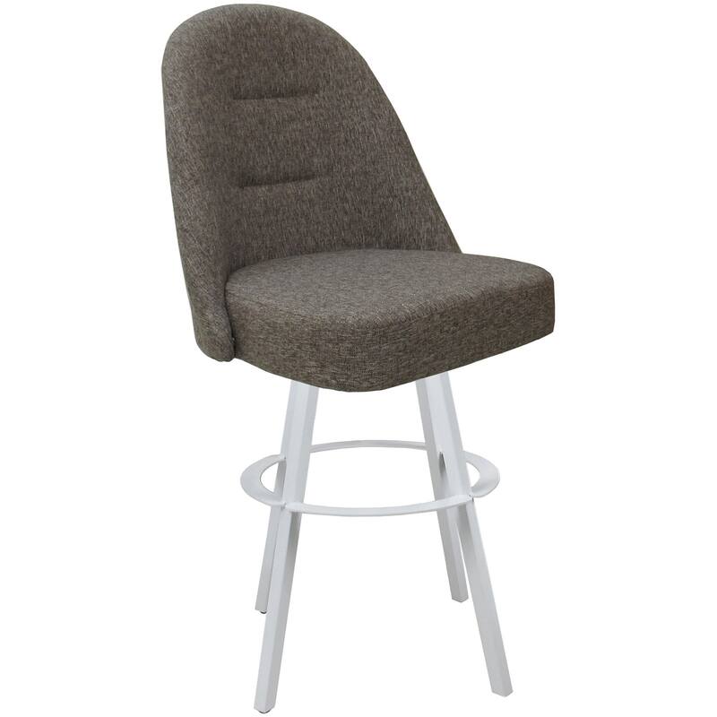 Swivel Counter Bar or Extra Tall Metal Bar Stool - M-235 Warren Base - N/A - Mojave Gray - White - Counter Height