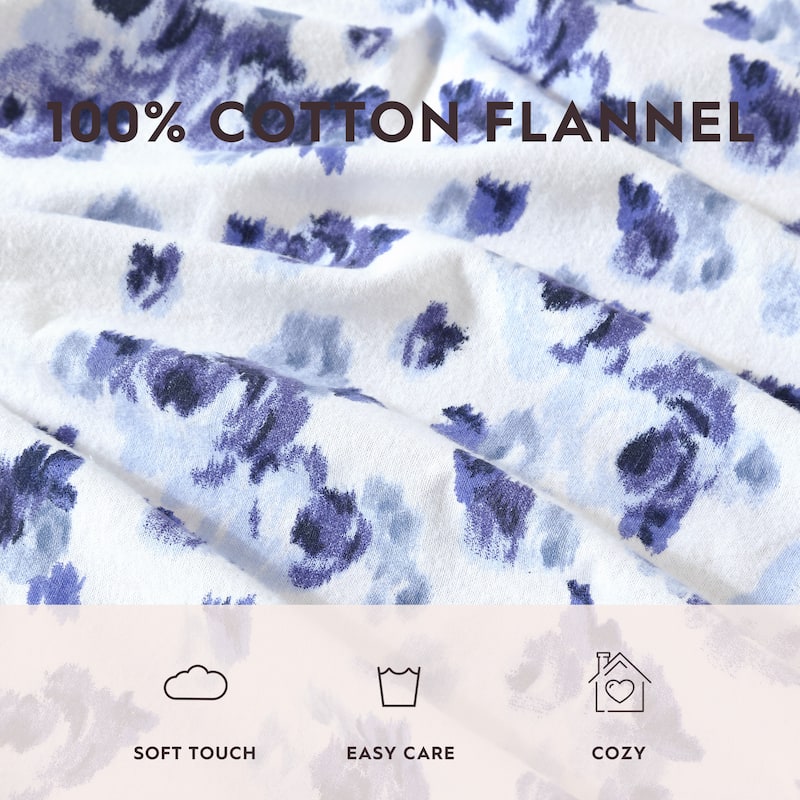 Laura Ashley Printed Cotton Flannel Sheet Set