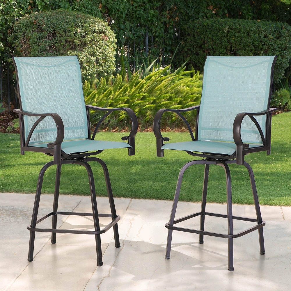 MAISON ARTS Swivel Patio Bar Stools High Bar Stool Set 2/4/6