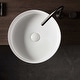 preview thumbnail 25 of 36, BNK 16 inch White Ceramic Circular Vessel Bathroom Sink
