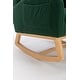 preview thumbnail 66 of 98, Teddy Fabric Upholstered Rocking Armchair with Solid Wood Frame & Legs, Cozy Ergonomic Lounge Chair with Soft Cushioning