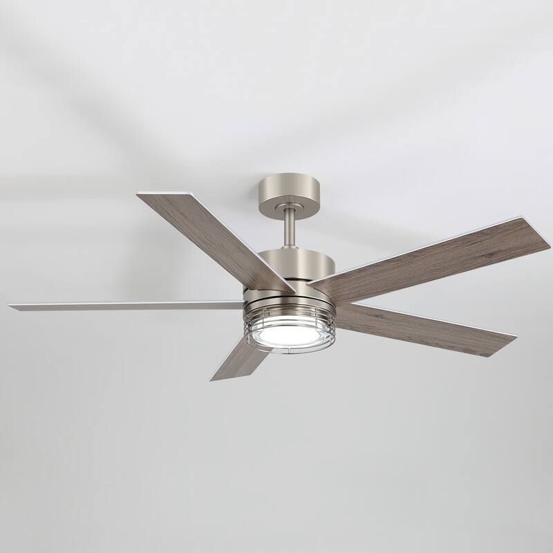 72/52-inch Reversible 8/5-Blade Dimmable LED Ceiling fan with Light and Remote