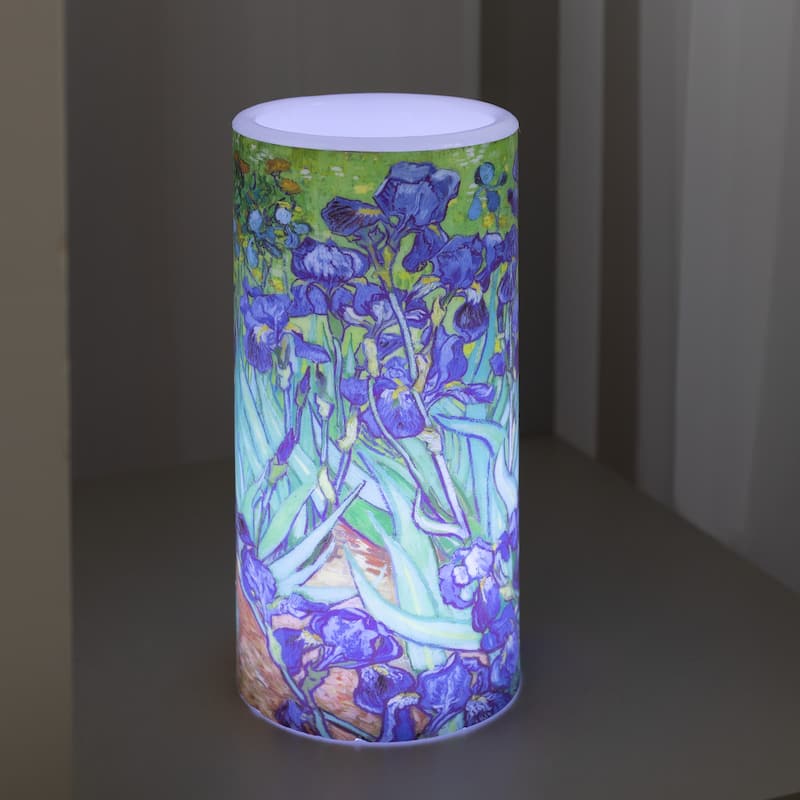 Lavish Home Van Gogh LED Candle - Set of 2 - Irises