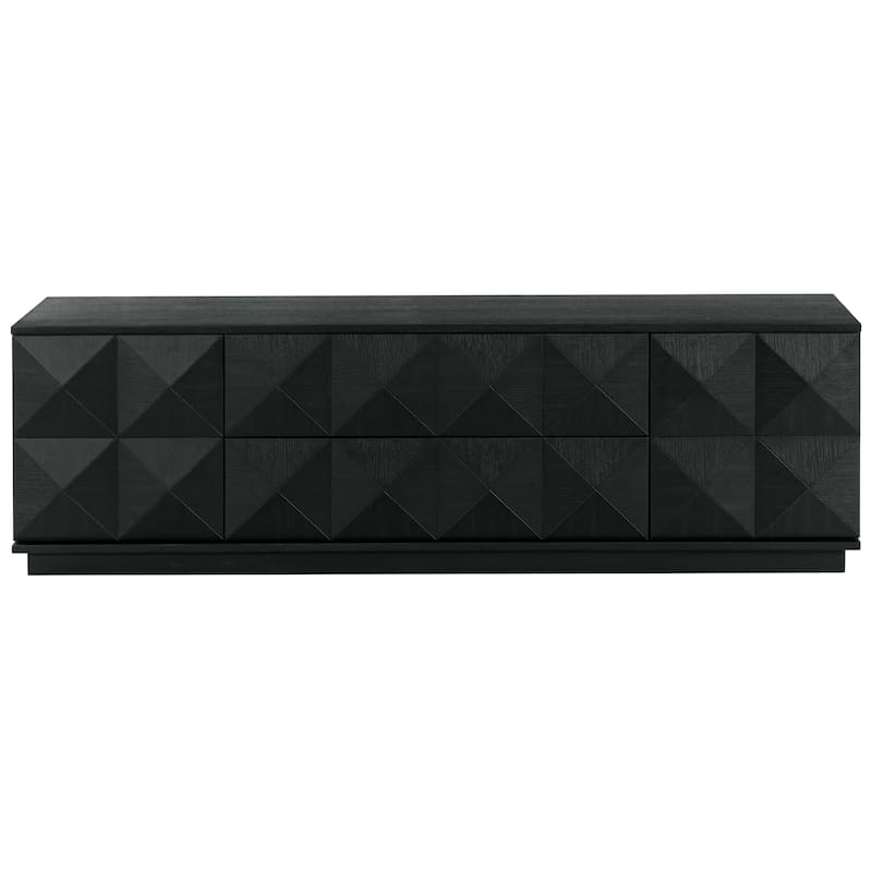 SAFAVIEH Couture Patty 4 Door Wood Media Stand - 63"W x 17"D x 19"H