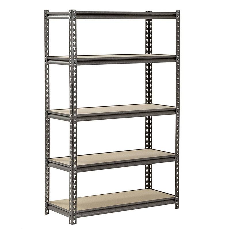5 Tier Heavy Duty Storage Shelf Garage Shelving Unit Bookcase 2 Colors - 100x45x180cmgrey