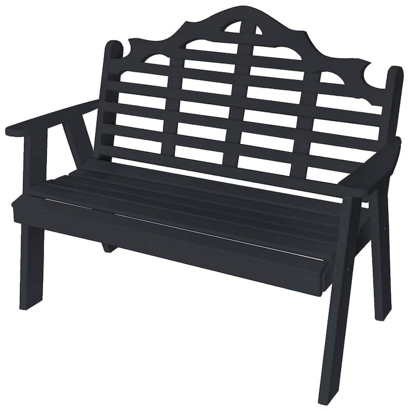 Poly 4' Marlboro Garden Bench - Black