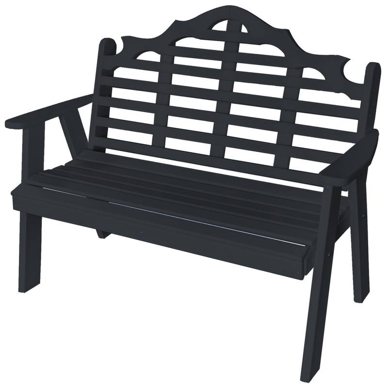 Poly 5' Marlboro Garden Bench - Black