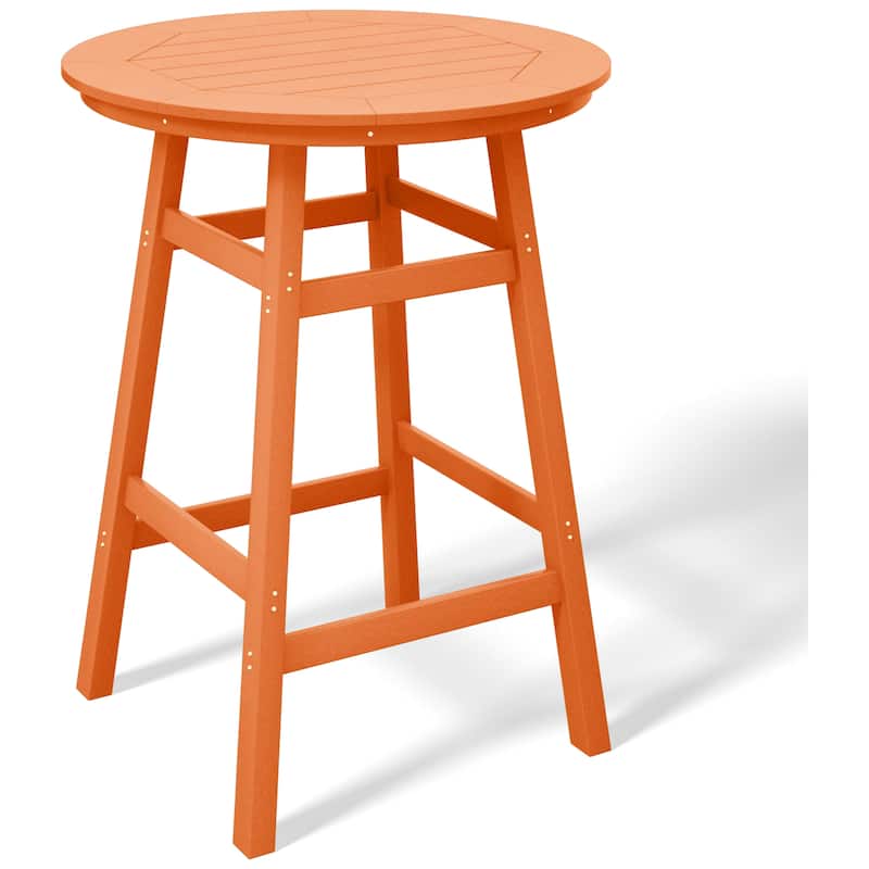 Polytrends Laguna Hdpe All Weather Outdoor Patio 35" Round Bar Table