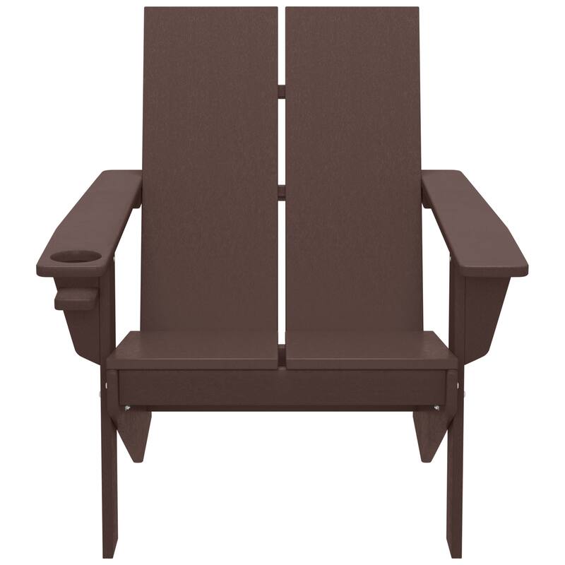 Coastin Modern Poly Adirondack Chair (Set of 4), Black