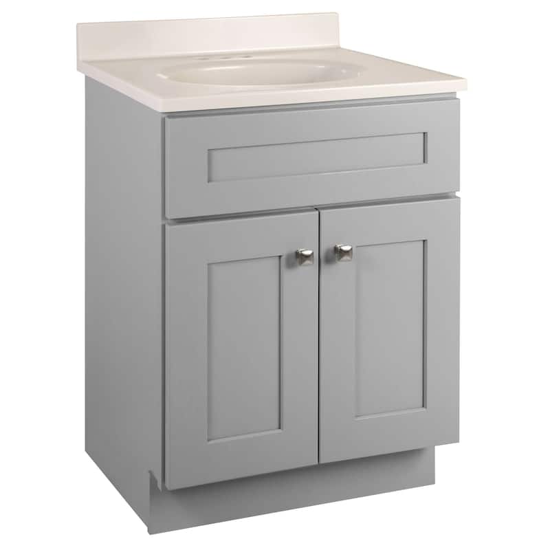 Design House 597534 Brookings 24" Free Standing Single Basin Vanity - Gray - Painted