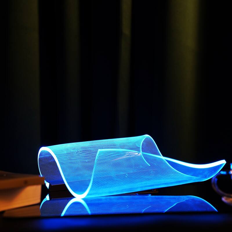 SilkenGlow Acrylic Table Lamp - 9 in. L X 3 in. W X 8 in. H