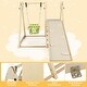 preview thumbnail 2 of 5, 4-in-1 Toddler Climbing Toy Wooden Playsetw/Baby Swing