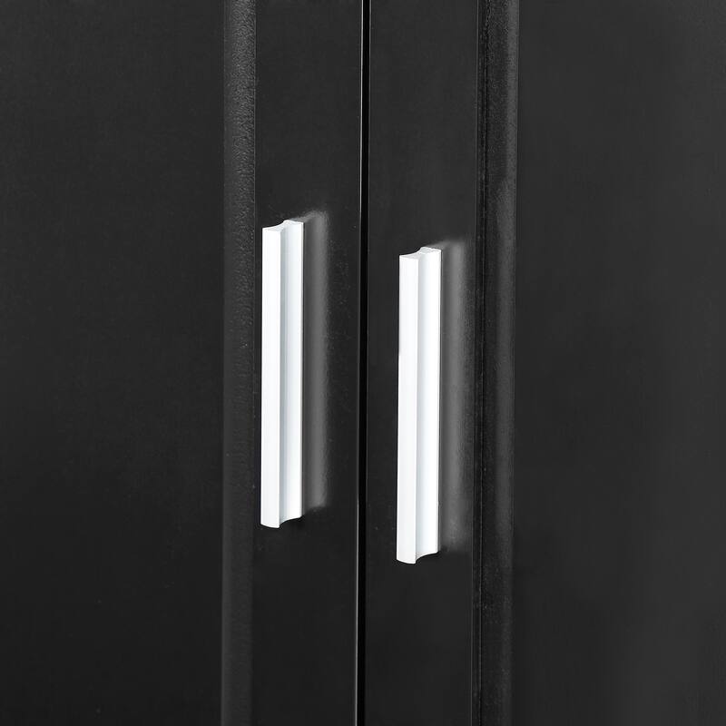 GDFStudio - Nolan Tall Bathroom Storage Cabinet with Drawers, Doors, and Adjustable Shelves