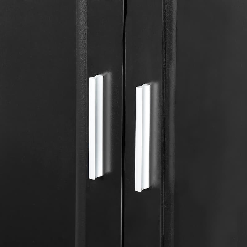 Rectangular Bathroom Cabinet with Doors and Drawers, Large Wooden Storage Cabinet 63-inch Tall Bathroom Towel Cabinet