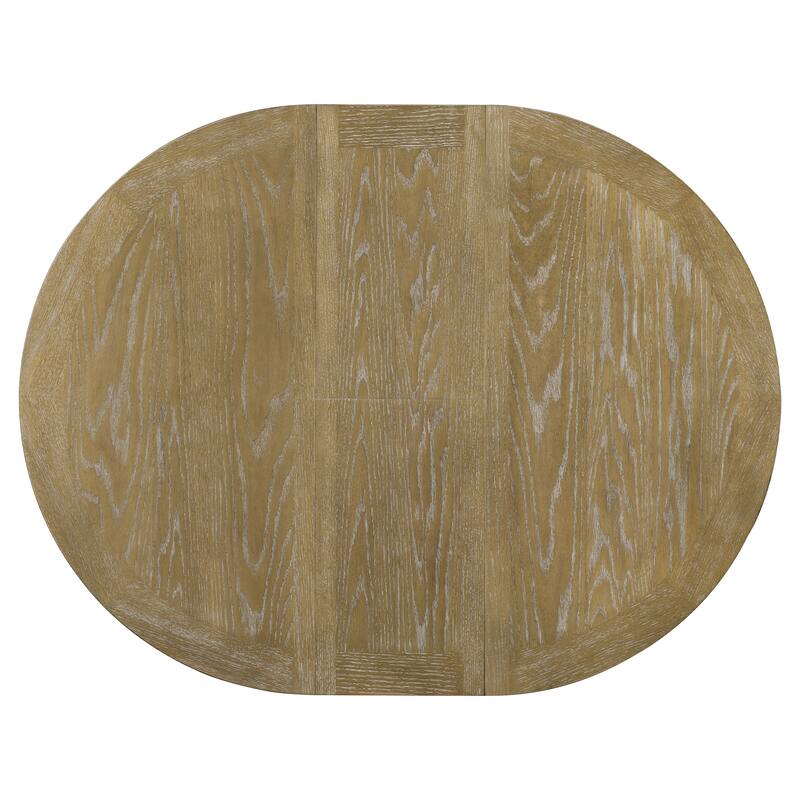 X-Cross Leg Round Dining Table Set Wooden Extendable End Table with 4 Upholstered Chairs for Dining Room & Living Room Bistro