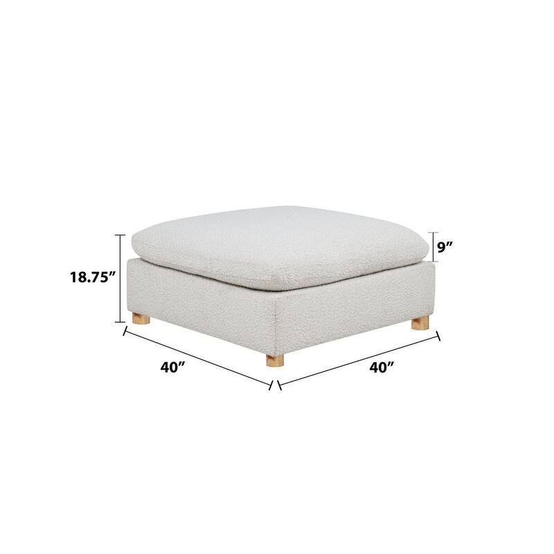 Best Quality Furniture 4-Piece Sectional Boucle Fabric