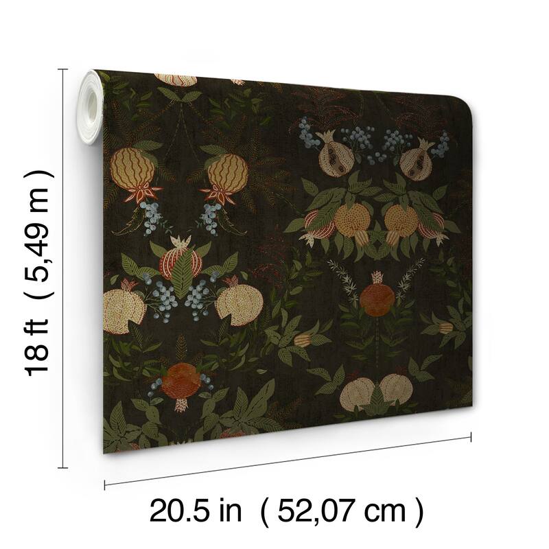 Chris Loves Julia x NuWallpaper Melograno Cinder Peel and Stick Wallpaper