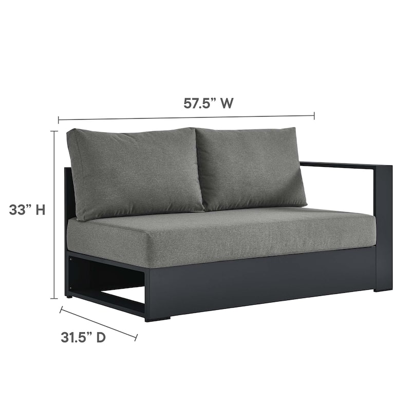 Tahoe Patio Aluminum 2-Piece Left-Facing Chaise Sectional Sofa Set