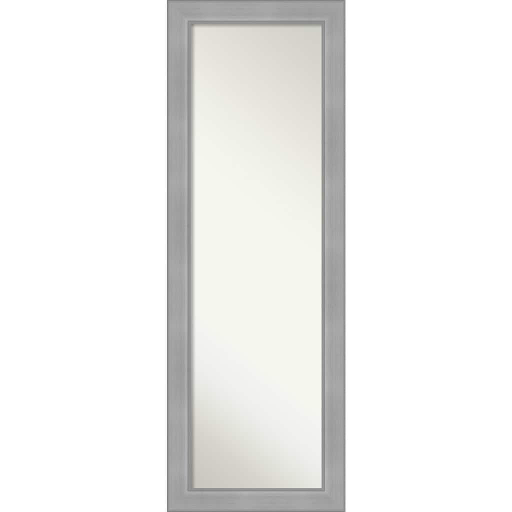 Non-Beveled Full Length On The Door Mirror - Vista Brushed Frame