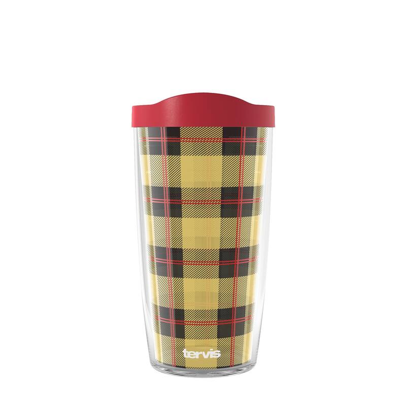 Tervis Explorer Collection Rugged Plaid Made in USA Double Walled Insulated Travel Tumbler, Classic - 16oz