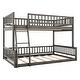 preview thumbnail 13 of 24, Full XL over Queen Wood Bunk Bed with Ladder and Guardrails