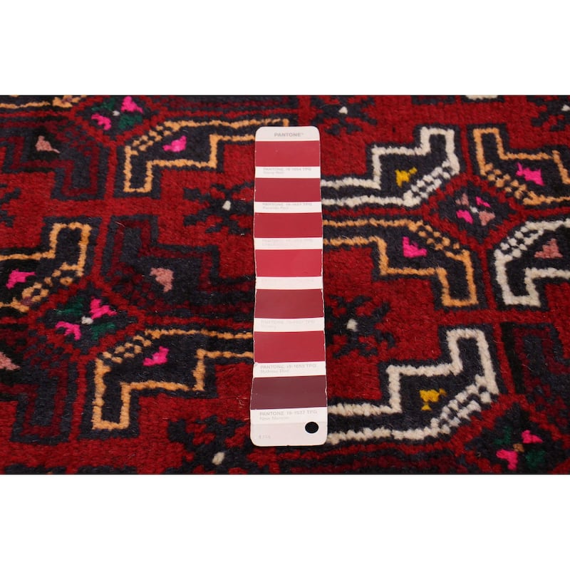 ECARPETGALLERY Hand-knotted Royal Baluch Red Wool Rug - 3'0 x 6'0