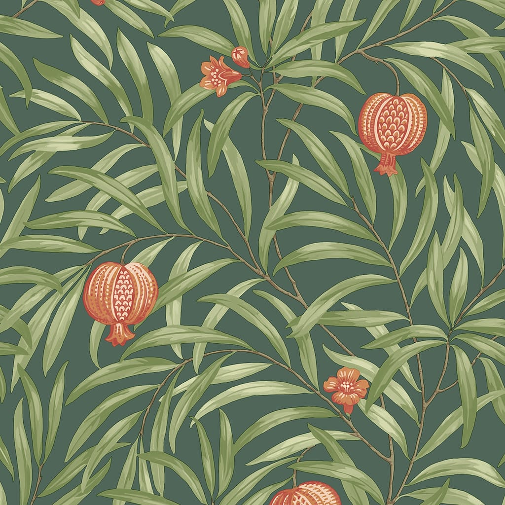Belgravia Decor Elena Green Pomegranate Wallpaper