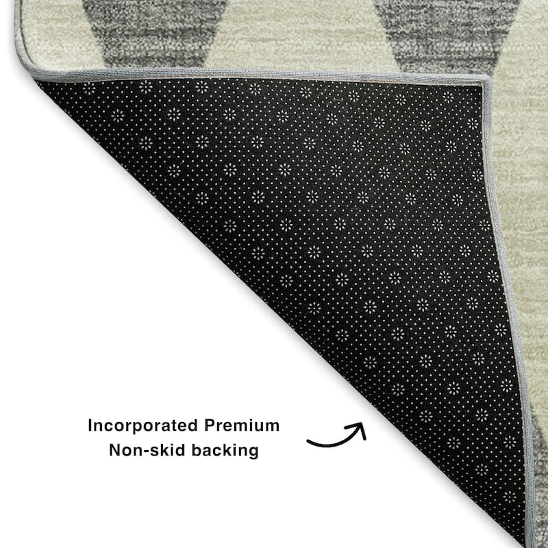 Premium Washable Super Soft Modern Diamond Mayfield Rug