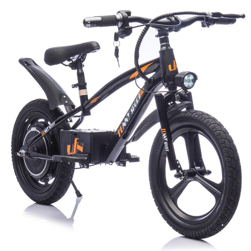 24V Kids Ride On Electric Dirt Bike,300W Super Power Motor,16in Wheels,Adjustable Seat Height,Hand-Operated Brakes