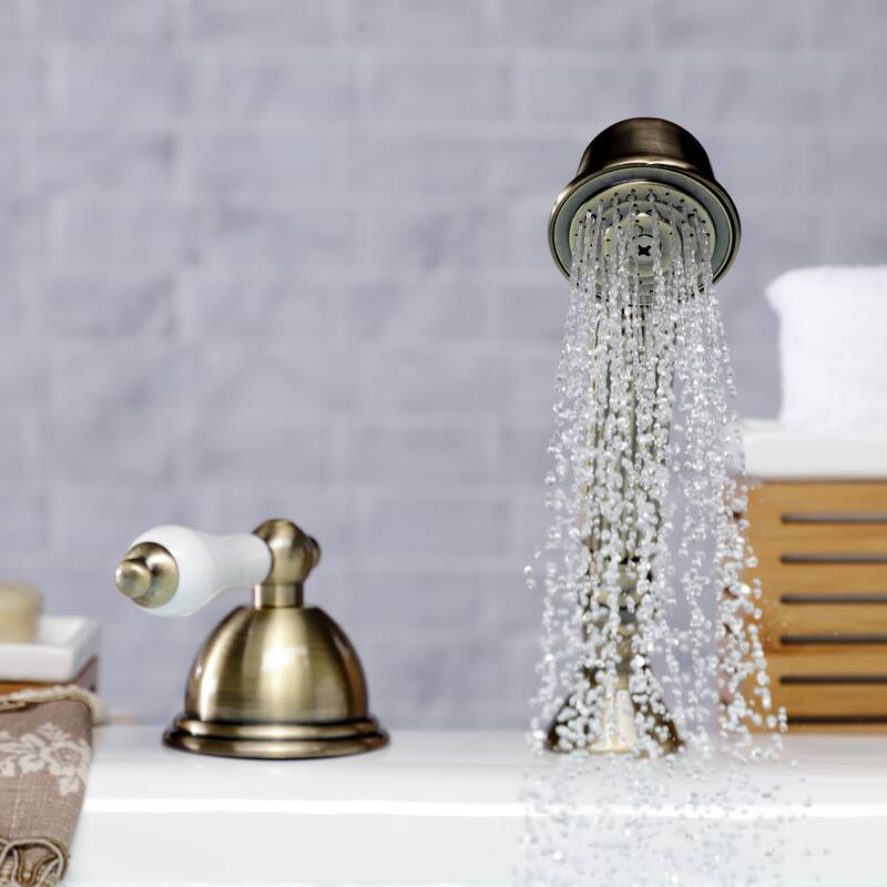Vintage Deck Mount Hand Shower with Diverter for Roman Tub Faucet