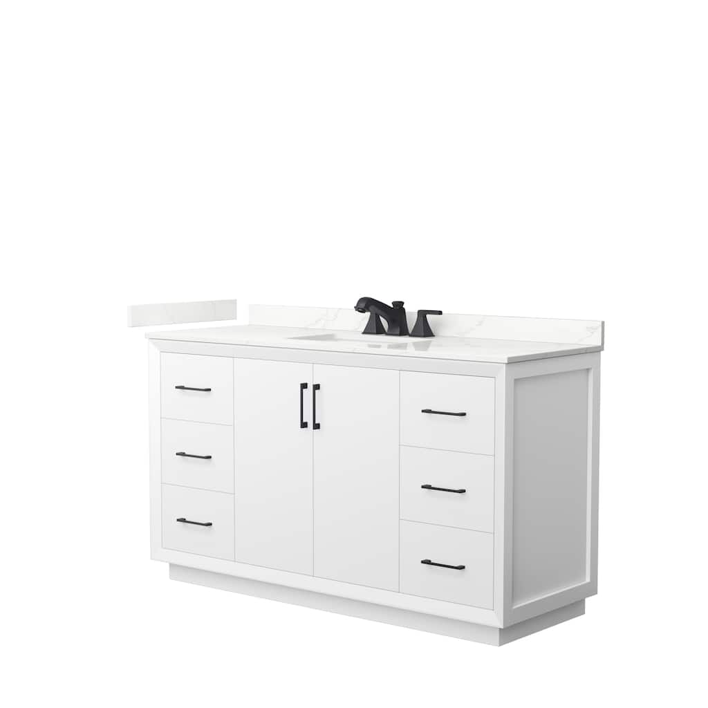 Strada 60-inch Single Vanity, Quartz Top