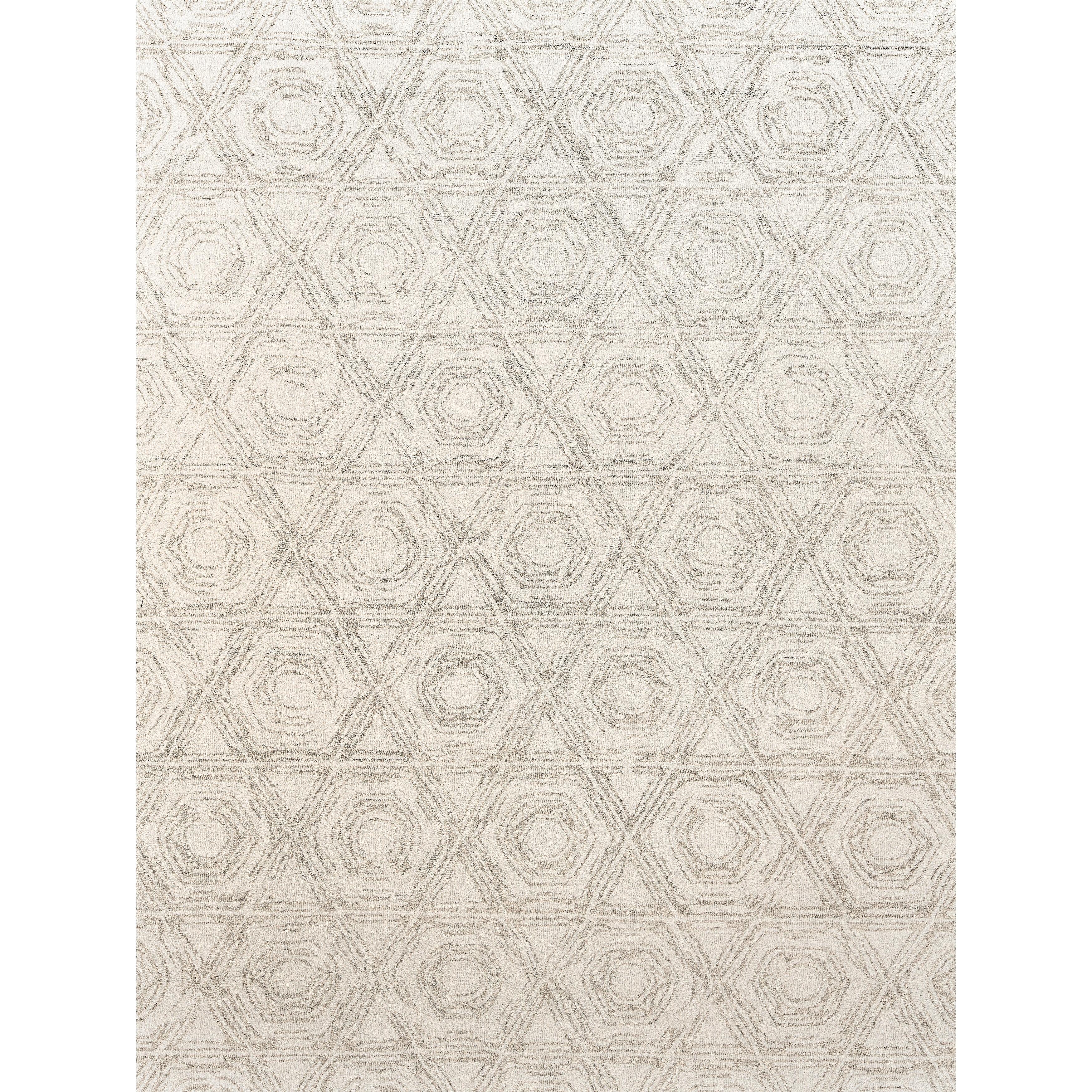 EXQUISITE RUGS Caprice Hand-tufted New Zealand Wool Silver/Ivory Area Rug.