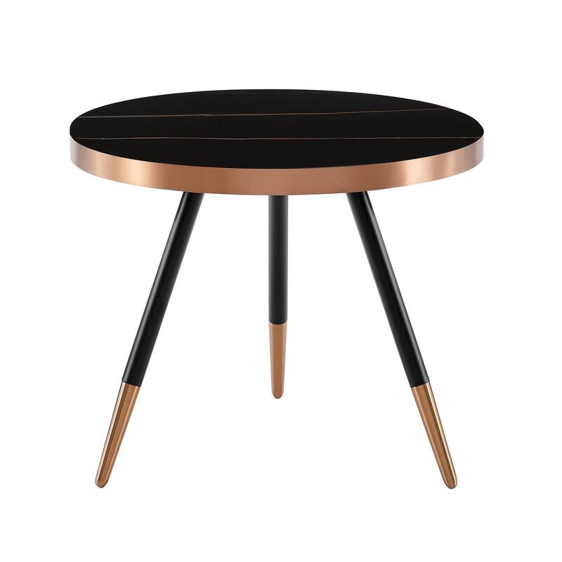 Modrest Cayson Modern Black Ceramic Small Coffee Table