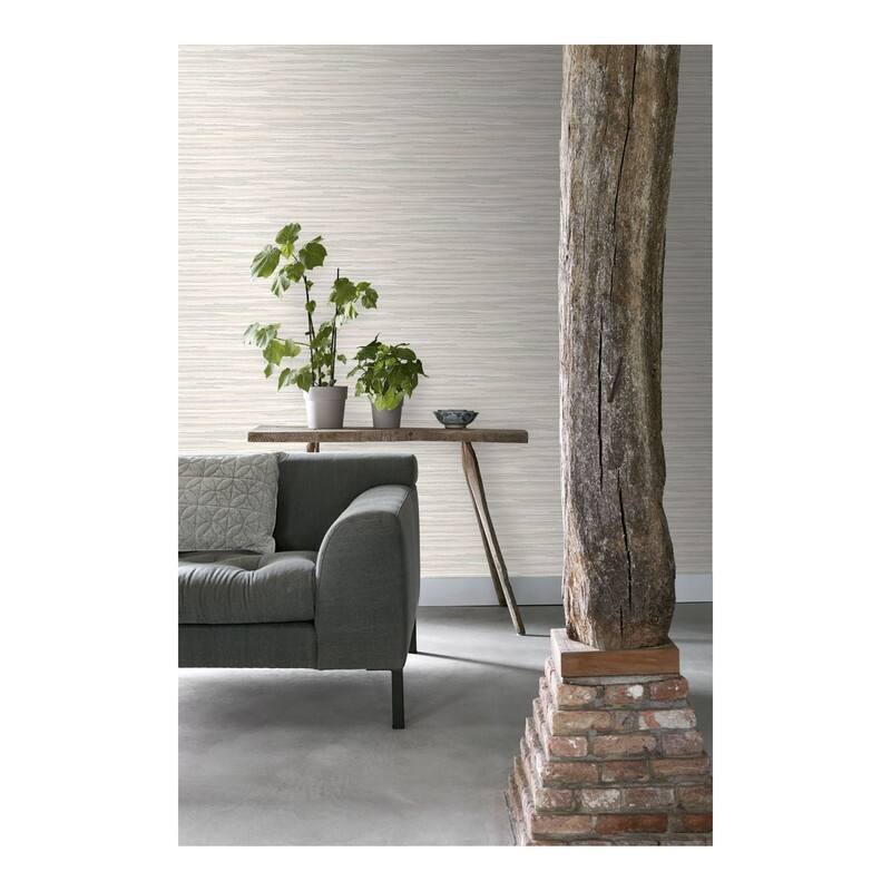 ESTA Home Cabana Cream Faux Grasscloth Wallpaper - 20.5 x 396 x 0.025