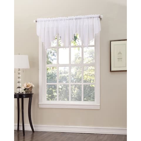 No. 918 Erica Sheer Crush Voile Single Ascot Curtain Valance