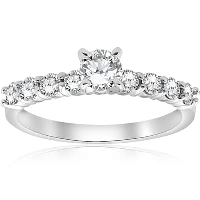 1 1/2 Ct Diamond Engagement Ring White Gold