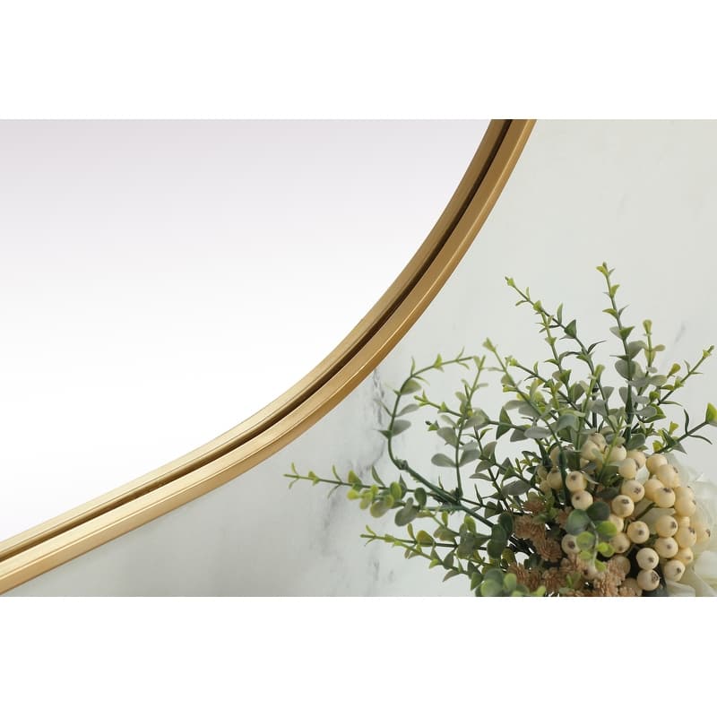 Indigo Home Metal Frame Oval Mirror 24x48 Inch