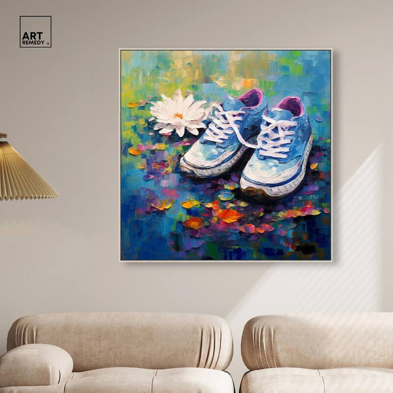 Lily Pad Sneakers Canvas by Art Remedy