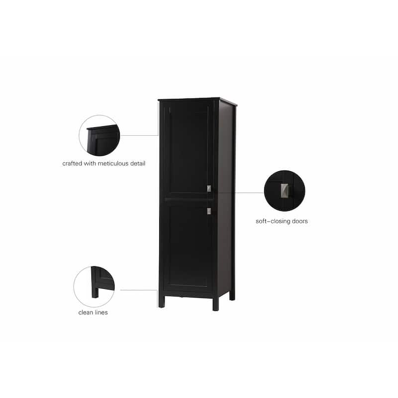 Indigo Home 20 Inch Bathroom Linen Storage Freestanding Cabinet - 20 x 22