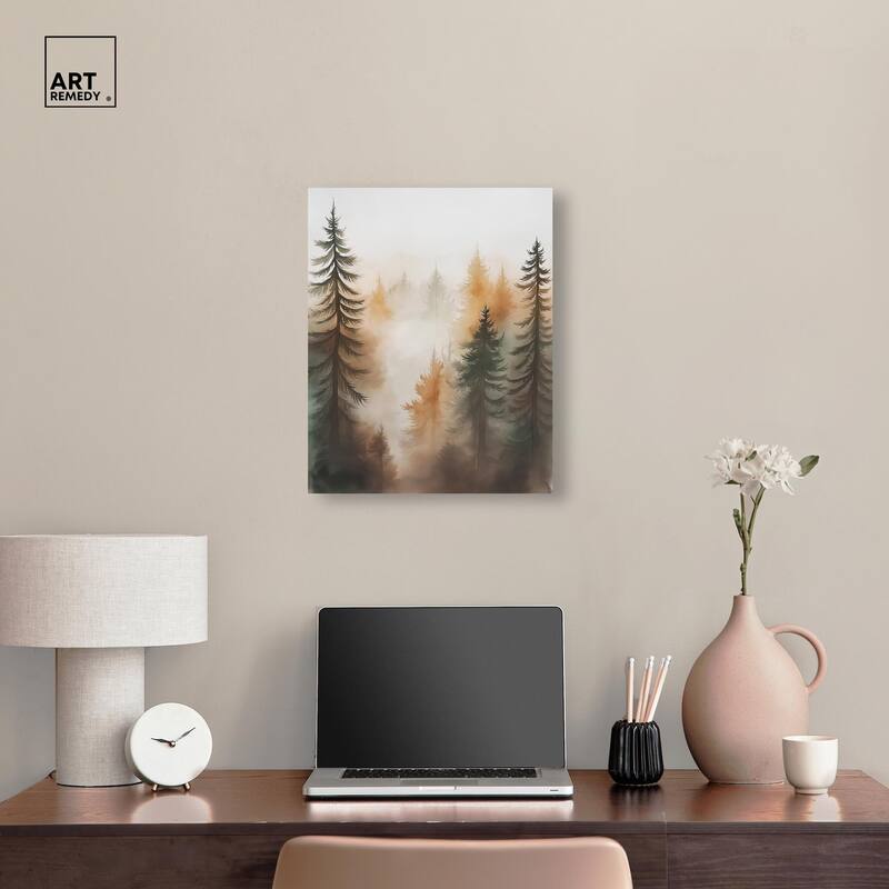 Misty Pines II Canvas by Art Remedy, Gallery Wrapped