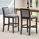 preview thumbnail 3 of 43, Set of 2 Counter Height Bar Stool, Fabric Upholstered Accent Chair, Wooden Frame Island Dining Chair, Bistro High Bar Chair