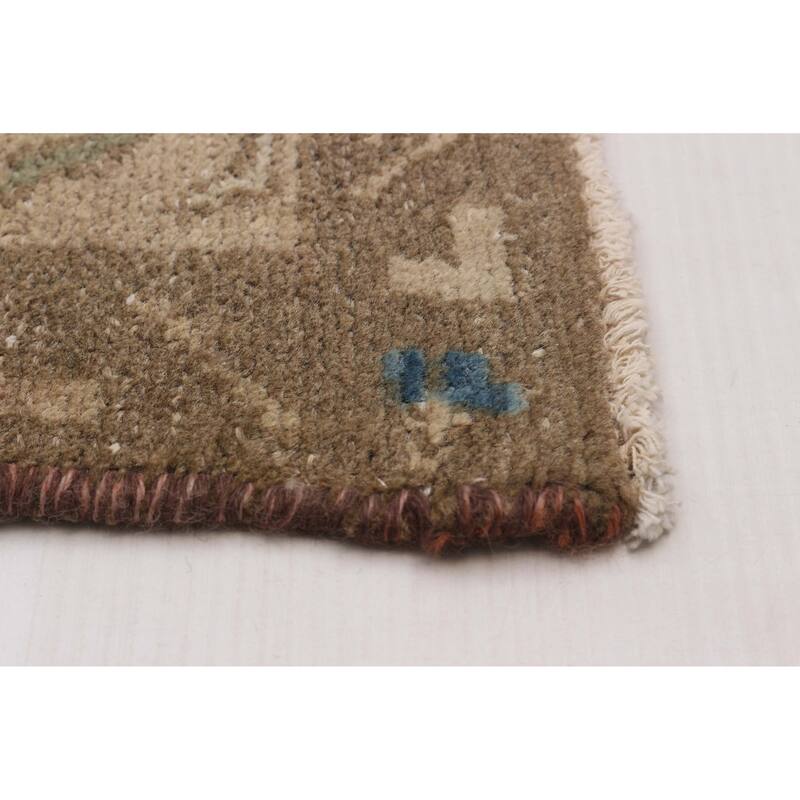 ECARPETGALLERY Hand-knotted Antalya Vintage Brown Wool Rug - 7'0 x 10'4