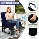 preview thumbnail 12 of 21, Patio Glider Rocking Chair with Curved Armrest and Breathable High Backrest - 28.5" x 26" x 35" (L x W x H)