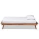 preview thumbnail 3 of 6, Karine Walnut Brown Finished Wood Twin Size Platform Bed Frame