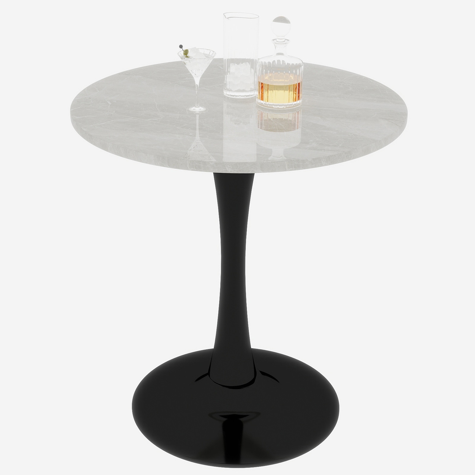 Mid-century modern style dining table accommodates 2 or 4 people