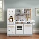 preview thumbnail 1 of 7, Teamson Kids Little Chef Springfield Play Kitchen & Accessories, Gray/White - 38.19" W x 12.0" L x 37.8" H White